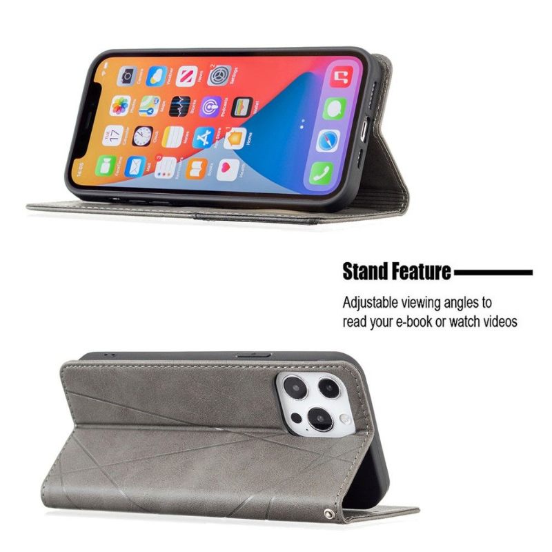 Θήκη Flip iPhone 13 Pro Max Δερμάτινη Κάρτα Célinia Style