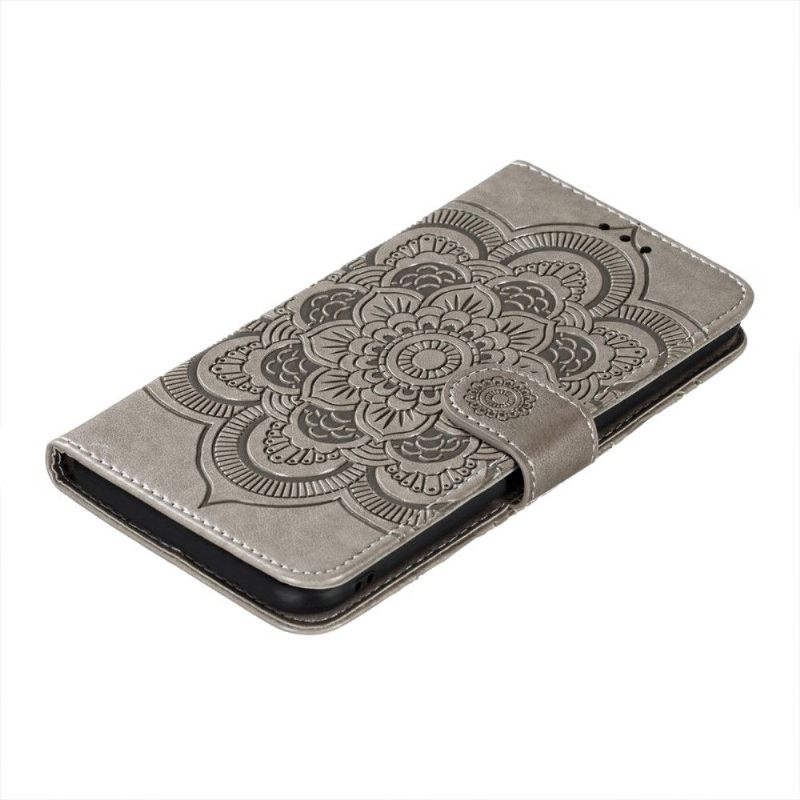 δερματινη θηκη Xiaomi Mi 11i / Poco F3 Θήκη Flip Λουλούδι Μάνταλα Με Κορδόνι