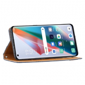 δερματινη θηκη Oppo Find X3 Pro Canvas Effect Oxford
