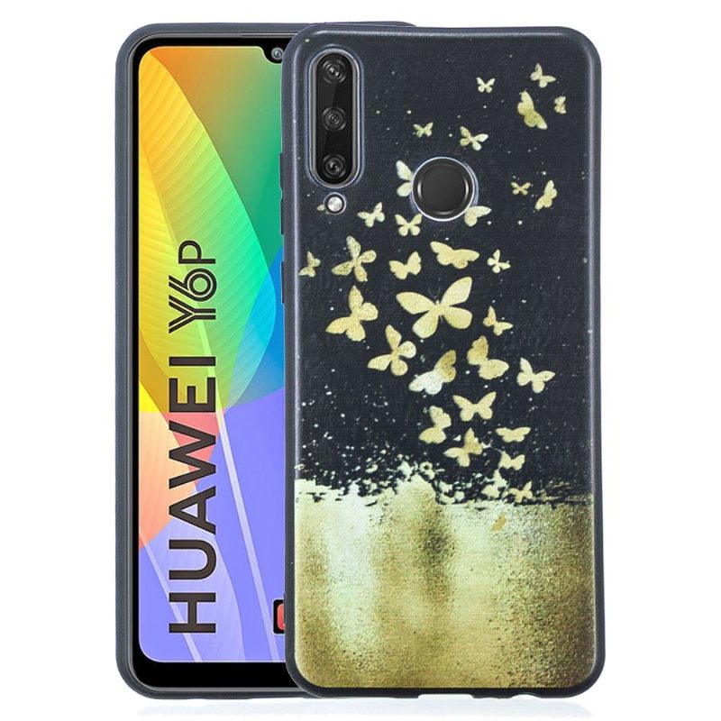 Θήκη Huawei Y6p Χρυσές Πεταλούδες