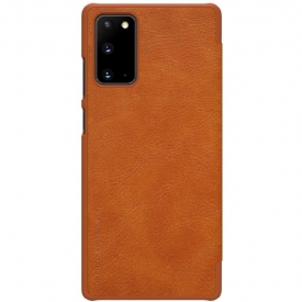 Κάλυμμα Samsung Galaxy Note 20 Qin Leather Effect - Αβάνα