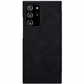 Κάλυμμα Samsung Galaxy Note 20 Ultra Qin Leather Effect - Μαύρο