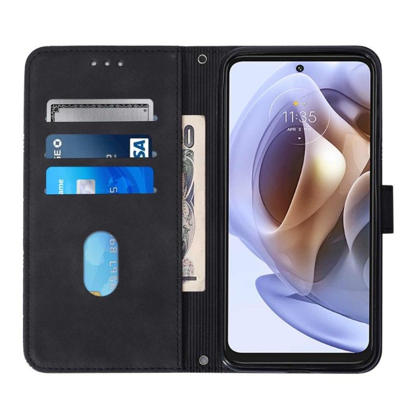 Κάλυμμα Motorola Moto G31 / Moto G41 Γεωμετρικό Σχέδιο Με Λουράκι