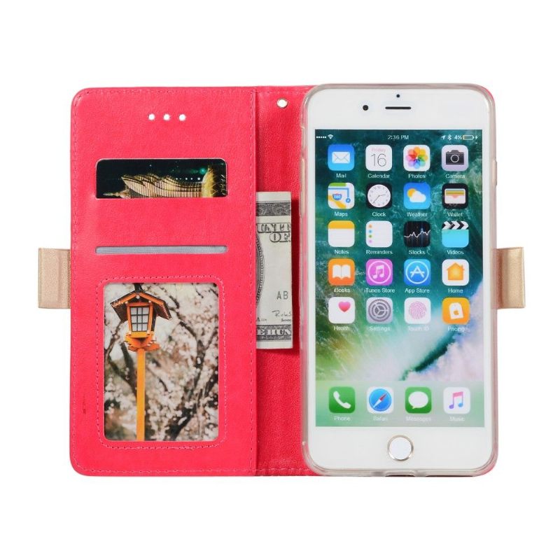 δερματινη θηκη iPhone 8 Plus / 7 Plus Ρομαντική Δαντέλα Με Λουράκι