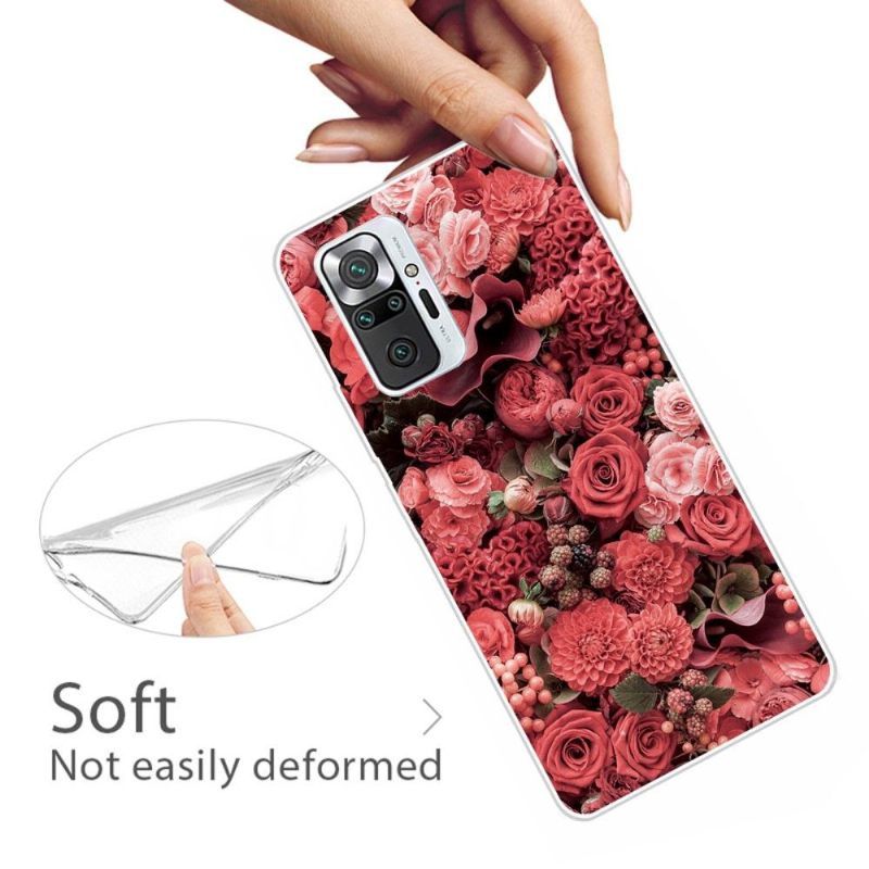 Θήκη Xiaomi Redmi Note 10 Pro Κόκκινο Λουλούδι