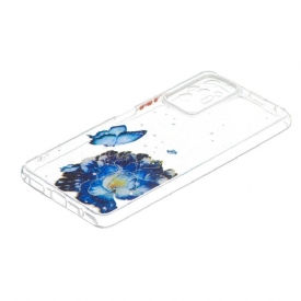 Θήκη Xiaomi Redmi Note 10 Pro Μπλε Λουλούδια Και Πεταλούδες