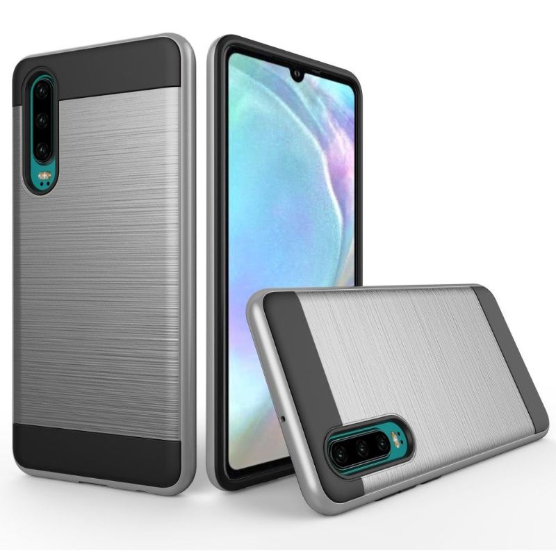 Θήκη Huawei P30 Brushed Metal Effect - Γκρι