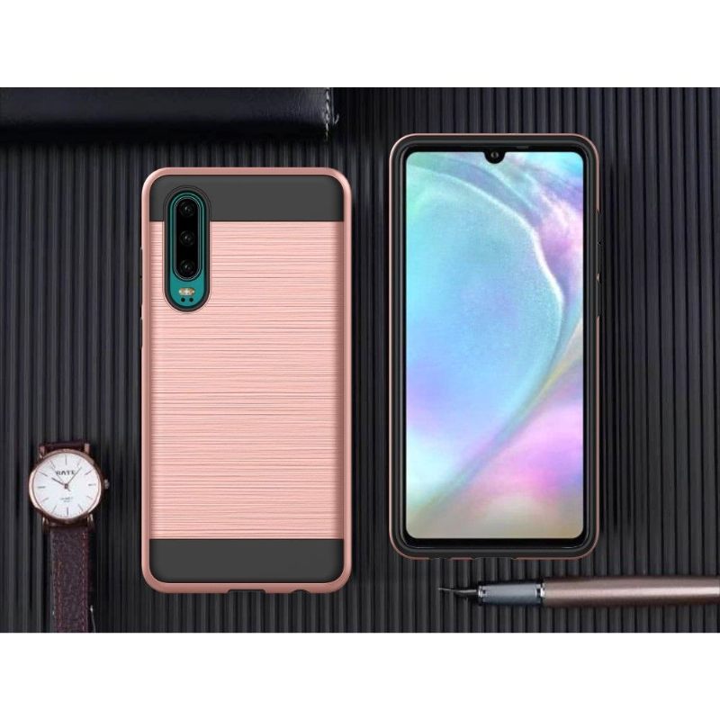 Θήκη Huawei P30 Brushed Metal Effect - Rose Gold