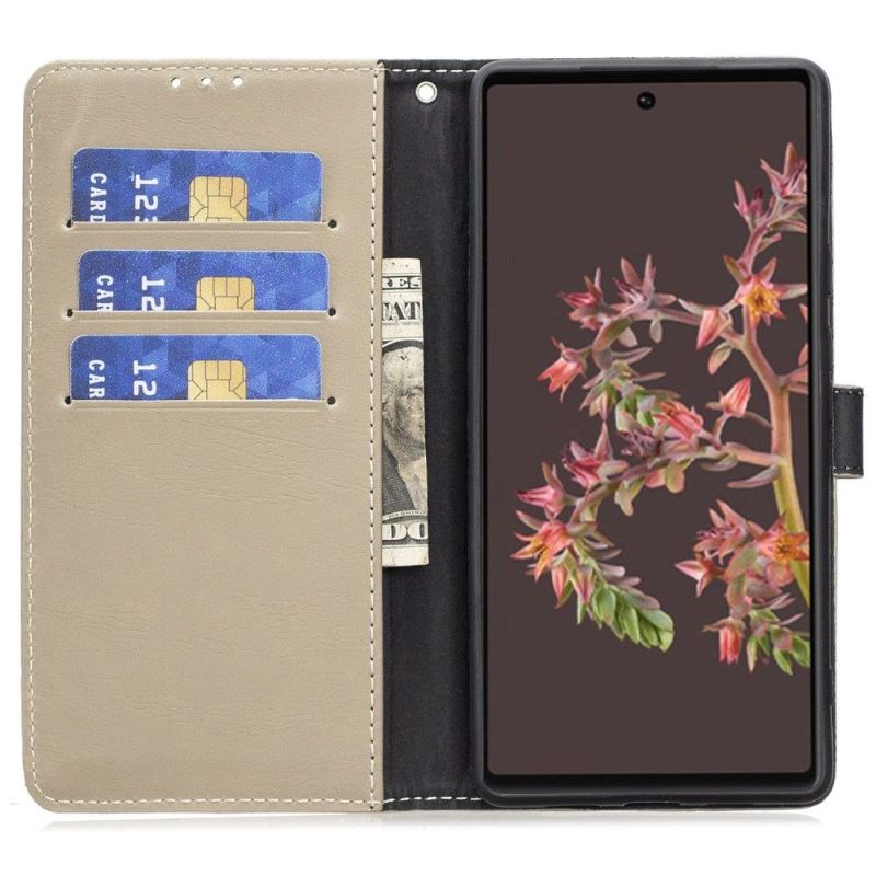 Θήκη Flip Google Pixel 6a δερματινη θηκη Retro Faux Leather Folio