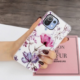 θηκη κινητου Xiaomi Mi 11 Lite 5G NE / Mi 11 Lite / Mi 11 Lite 5G Silicone Violet Flower