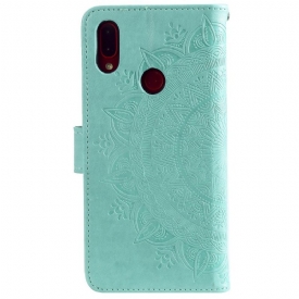δερματινη θηκη Xiaomi Redmi Note 7 Με Κορδόνι Mandala Sun