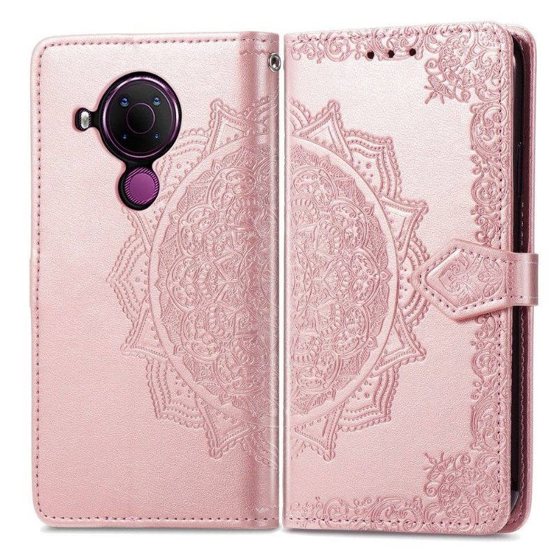 Κάλυμμα Nokia 3.4 / Nokia 5.4 Mandala Relief Faux Leather Retro