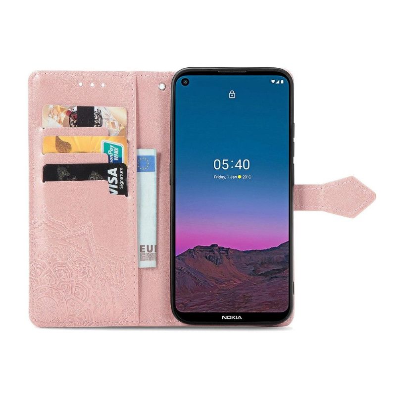 Κάλυμμα Nokia 3.4 / Nokia 5.4 Mandala Relief Faux Leather Retro