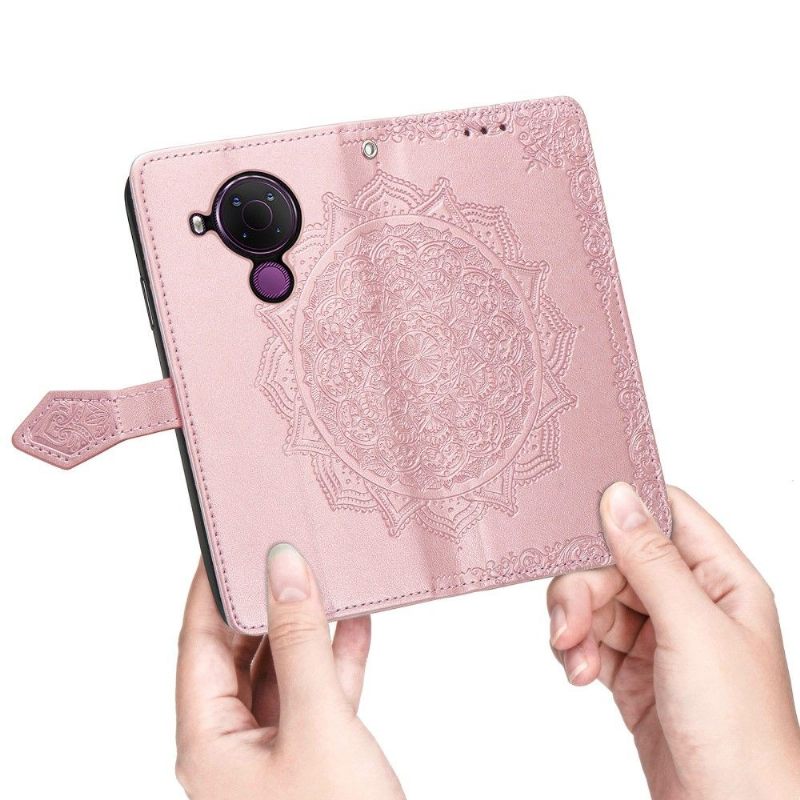 Κάλυμμα Nokia 3.4 / Nokia 5.4 Mandala Relief Faux Leather Retro