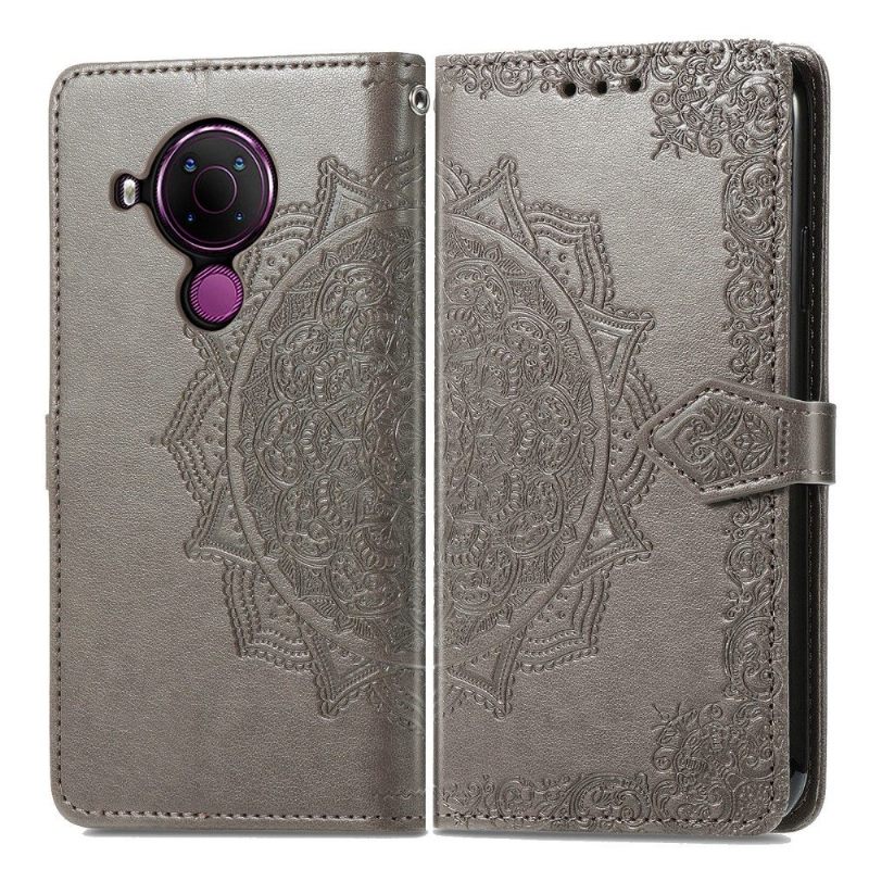 Κάλυμμα Nokia 3.4 / Nokia 5.4 Mandala Relief Faux Leather Retro