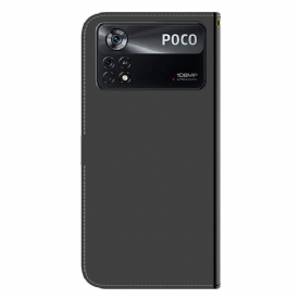 Κάλυμμα Poco X4 Pro 5G Εφέ Καθρέφτη Από Συνθετικό Δέρμα