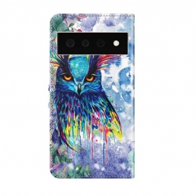 Κάλυμμα Google Pixel 6 Ακουαρέλα Κουκουβάγια