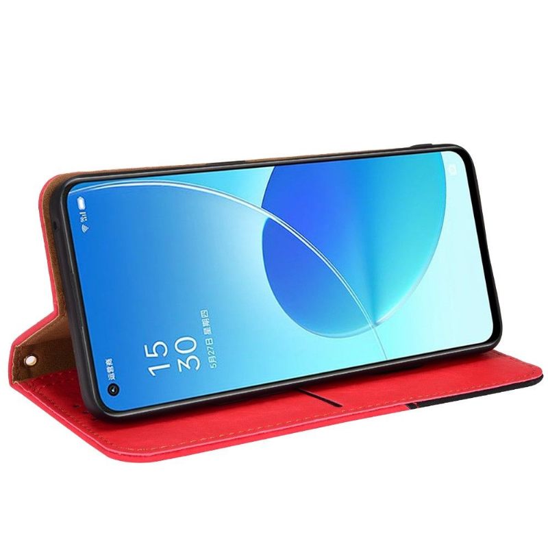 δερματινη θηκη Oppo Reno 6 5G Θήκη Flip Faux Leather Retro