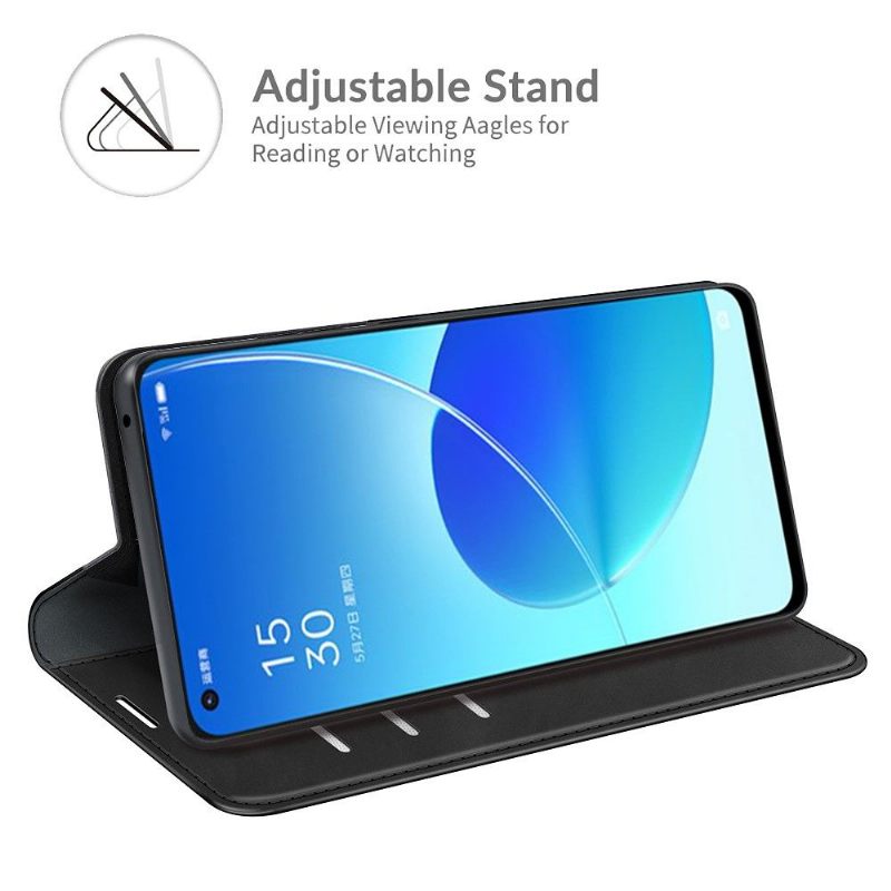 θηκη πορτοφολι Oppo Reno 6 5G Λειτουργική Βάση Από Συνθετικό Δέρμα