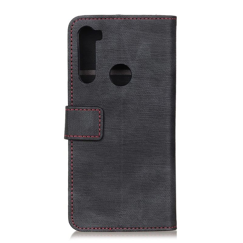 δερματινη θηκη Xiaomi Redmi Note 8T Υφασμάτινη Ταπετσαρία Με Ραφές