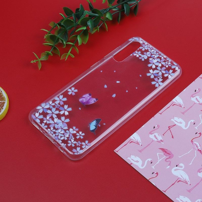 Θήκη Samsung Galaxy A50 Πεταλούδες Και Λουλούδια Χωρίς Ραφή