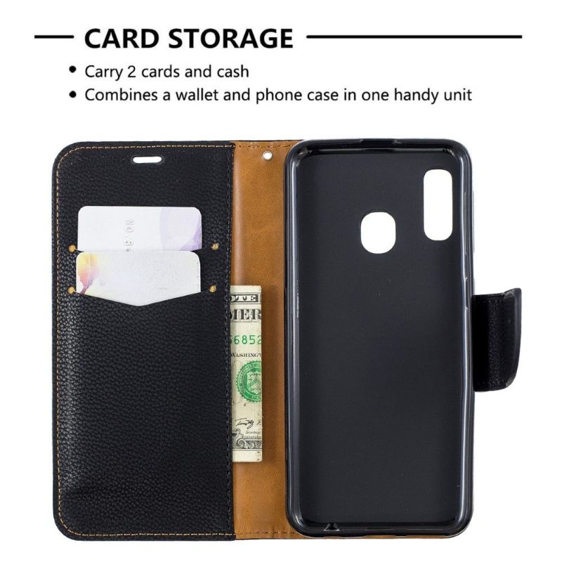 δερματινη θηκη Samsung Galaxy A20e Θήκη Flip Grained Leather Effect