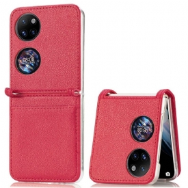 Θήκη Huawei P50 Pocket Κλασικό Δερμάτινο Στυλ Litchi