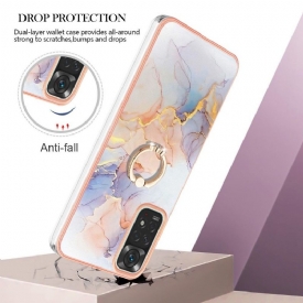 Θήκη Xiaomi Redmi Note 11 / Note 11S Χρωματιστό Μάρμαρο Με Δαχτυλίδι