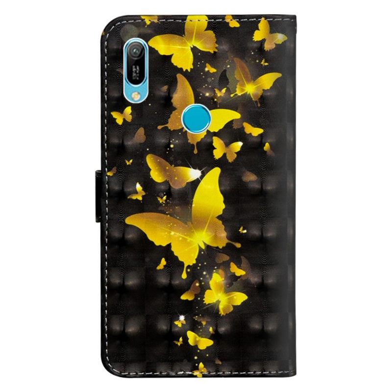Κάλυμμα Huawei Y6 2019 Χρυσές Πεταλούδες