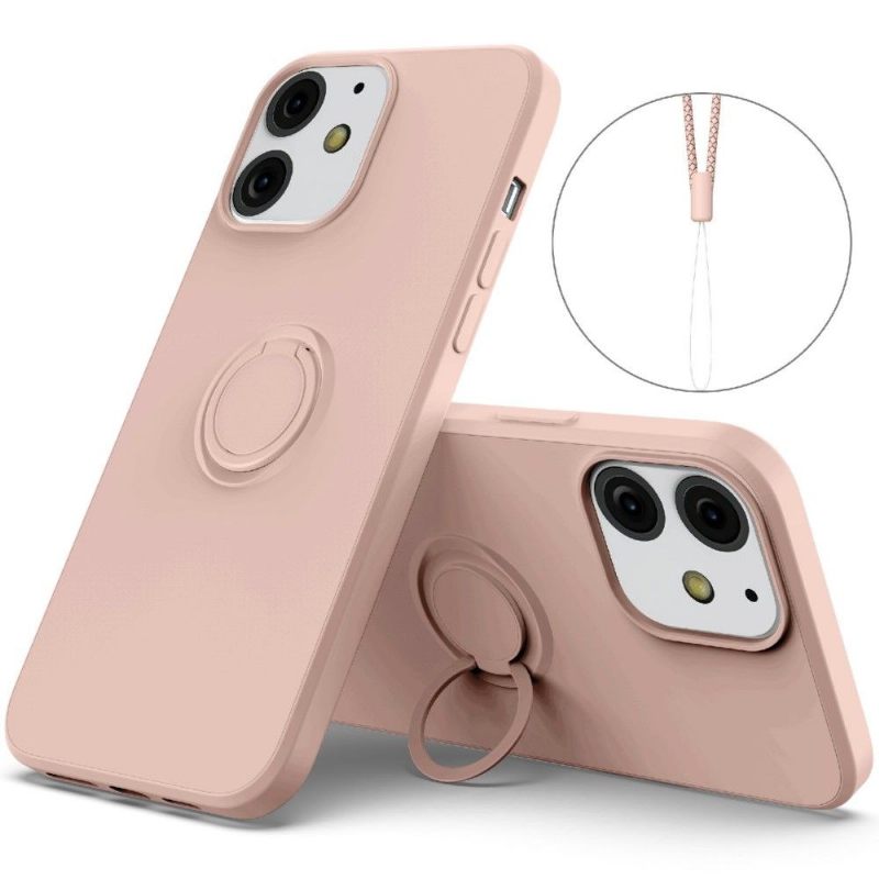 Θήκη iPhone 12 Mini Δαχτυλίδι Υγρής Σιλικόνης