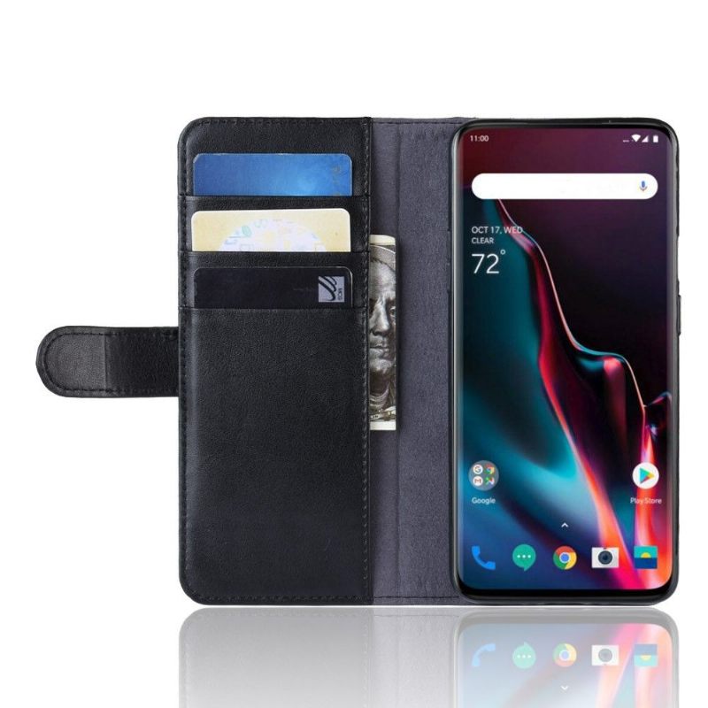δερματινη θηκη OnePlus 7 Pro Premium Δερμάτινη Θήκη Κάρτας - Μαύρη