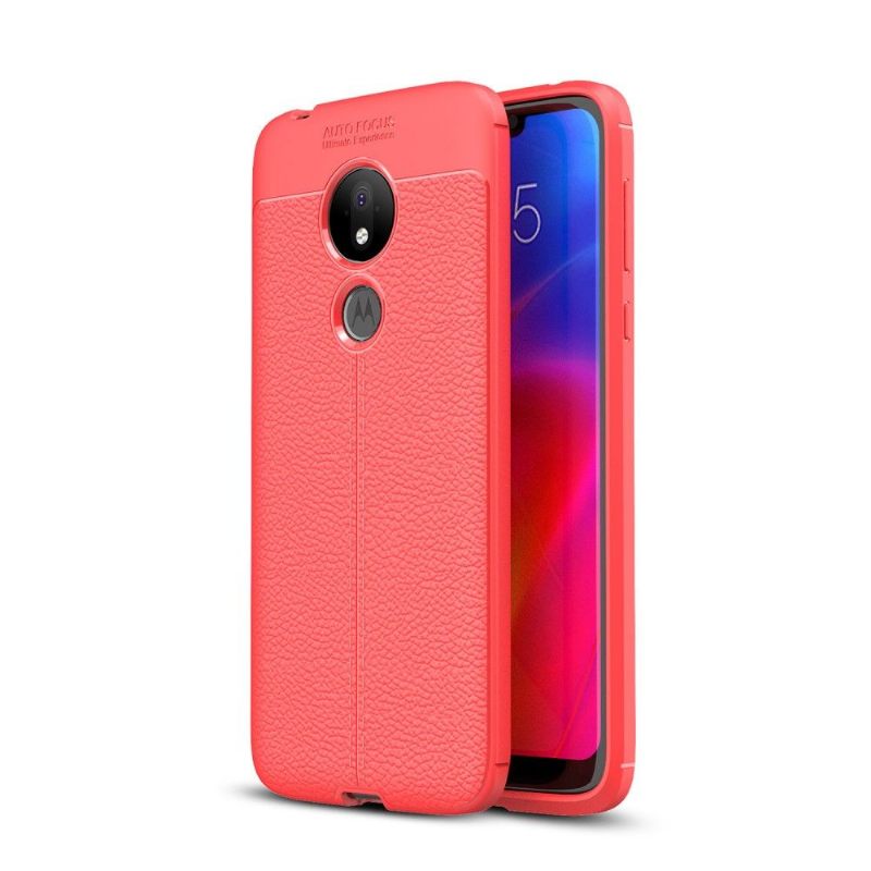 Θήκη Motorola Moto G7 Power Ζελ Φινιρίσματος Από Ψεύτικο Δέρμα