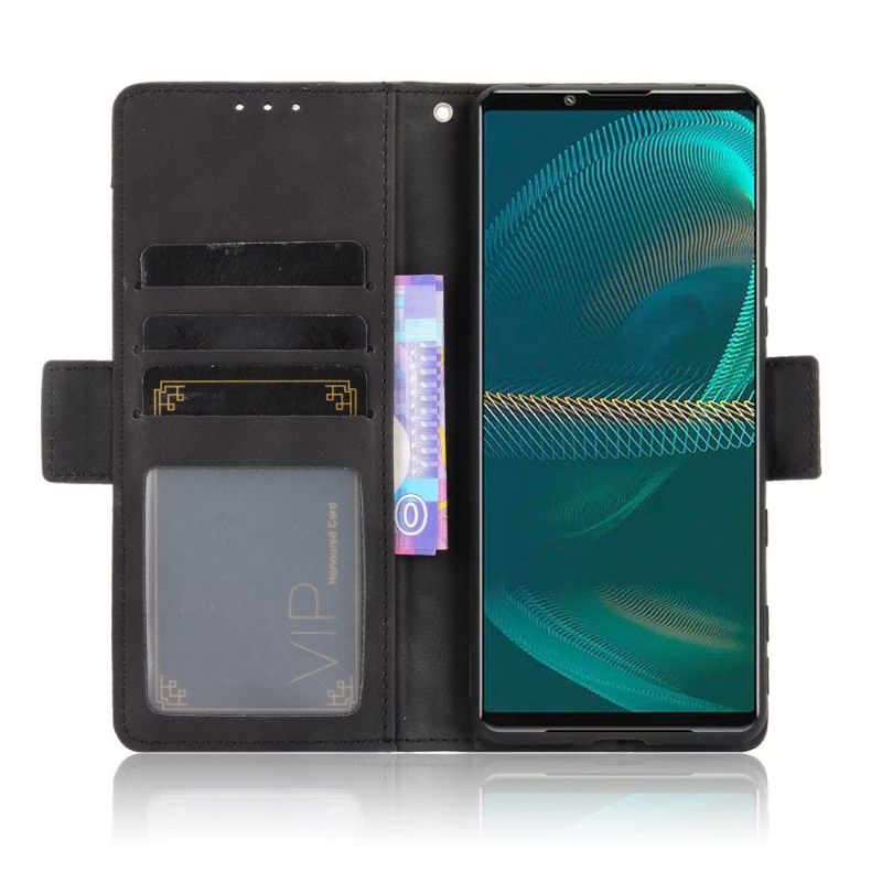 Κάλυμμα Sony Xperia 5 III Premium Με Θήκη Κάρτας