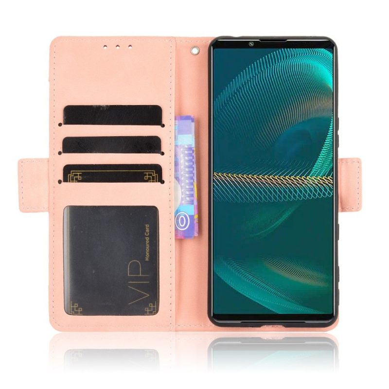 Κάλυμμα Sony Xperia 5 III Premium Με Θήκη Κάρτας