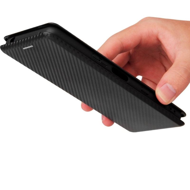 Θήκη Flip Sony Xperia 5 III Faux Δέρμα Σε Στυλ Ανθρακονημάτων