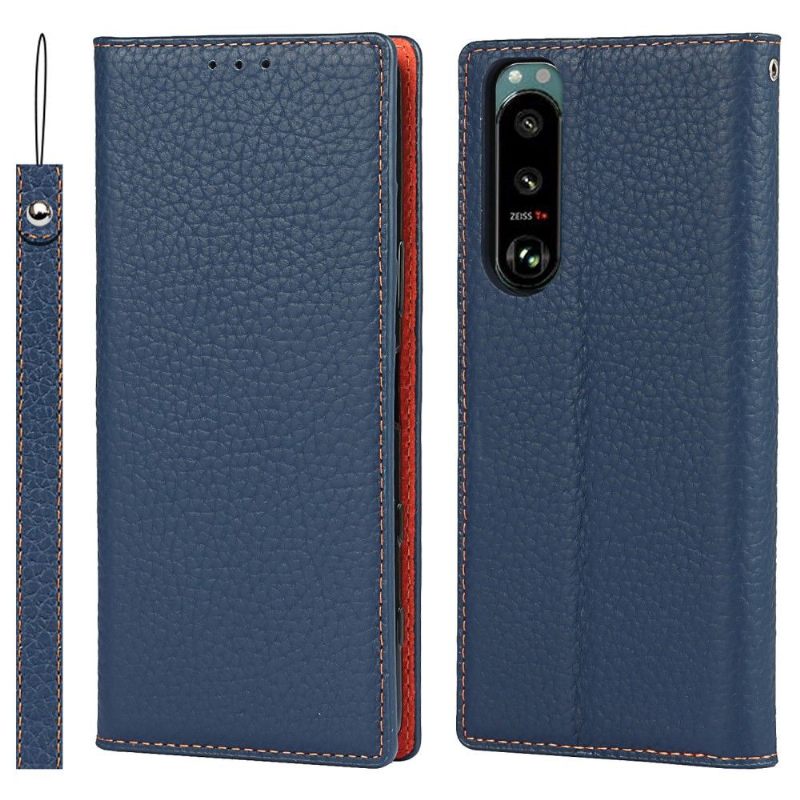 Θήκη Flip Sony Xperia 5 III με κορδονι Δερμάτινο