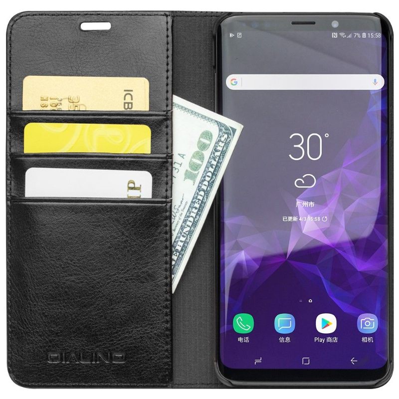 δερματινη θηκη Samsung Galaxy S9 Plus Θήκη Κάρτας Από Γνήσιο Δέρμα