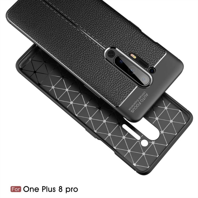 θηκη κινητου OnePlus 8 Pro Ζελ Φινιρίσματος Από Ψεύτικο Δέρμα