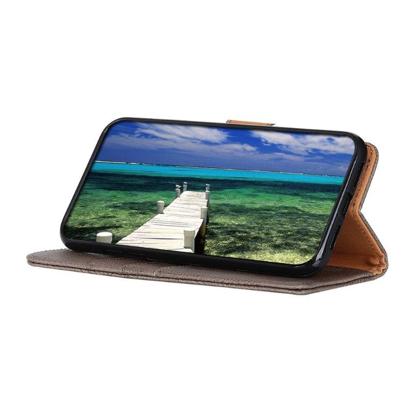 Κάλυμμα Motorola Edge 20 Pro Κάτοχος Κάρτας Khazneh Leather Effect