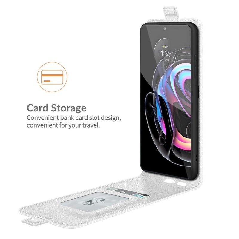 Θήκη Flip Motorola Edge 20 Pro δερματινη θηκη Faux Leather Vertical
