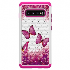θηκη κινητου Samsung Galaxy S10 Plus Luxury Pink Butterflies