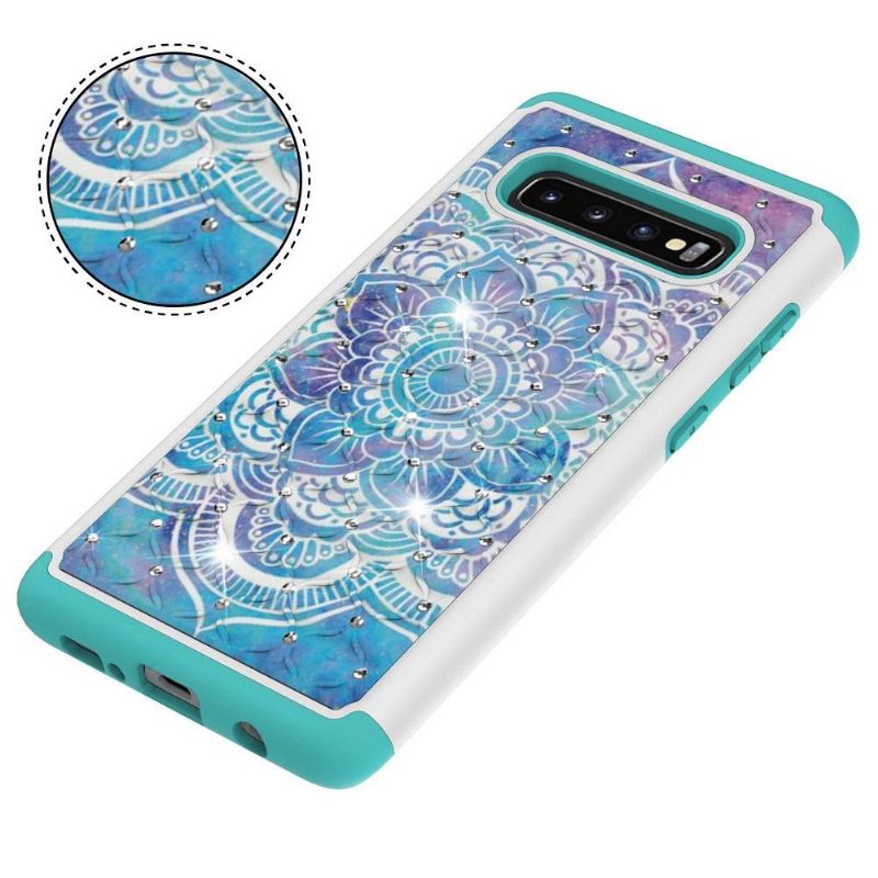 Θήκη Samsung Galaxy S10 Plus Αντικραδασμική Μάνταλα Λουλούδι