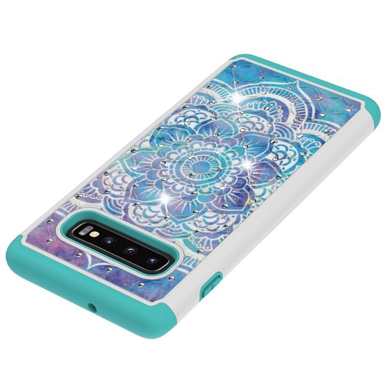 Θήκη Samsung Galaxy S10 Plus Αντικραδασμική Μάνταλα Λουλούδι