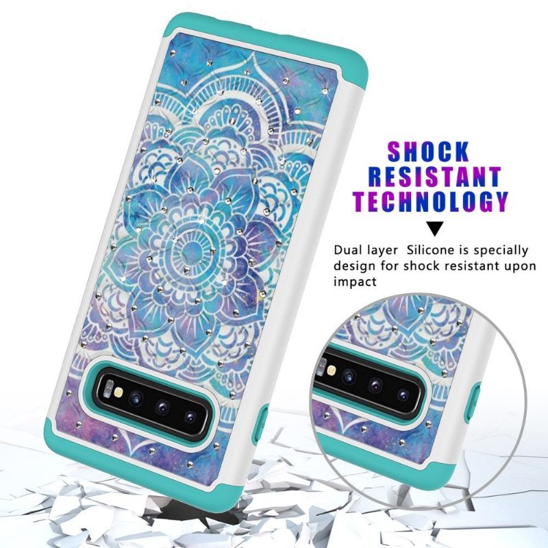 Θήκη Samsung Galaxy S10 Plus Αντικραδασμική Μάνταλα Λουλούδι