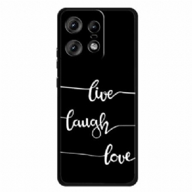 Κάλυμμα Motorola Edge 50 Pro Live Laugh Love Σιλικόνης