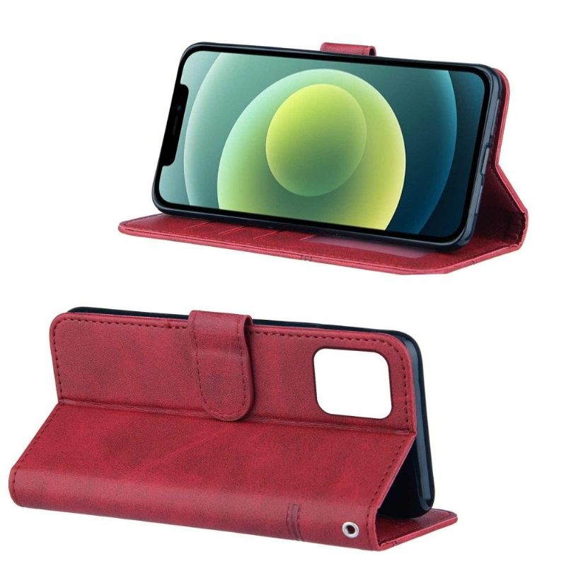 Κάλυμμα iPhone 13 Mini Lines Leather Effect