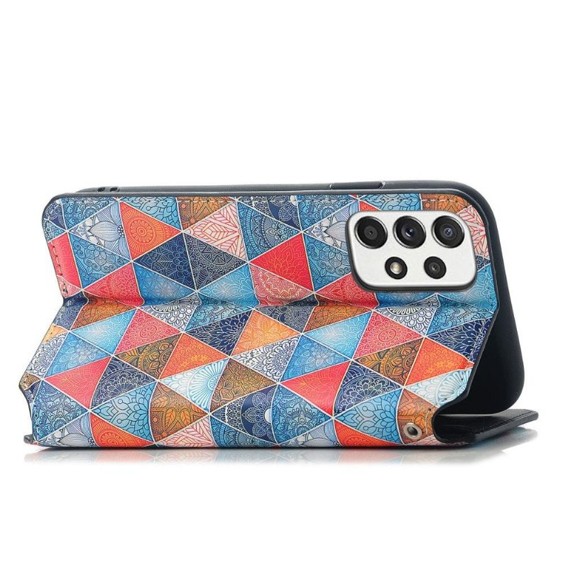 Κάλυμμα Samsung Galaxy A33 5G Θήκη Flip Καλειδοσκόπιο Mandala Flip Flip