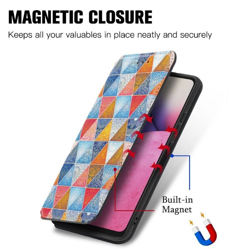 Κάλυμμα Samsung Galaxy A33 5G Θήκη Flip Καλειδοσκόπιο Mandala Flip Flip