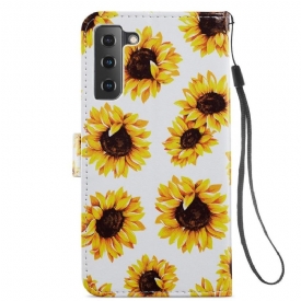 Θήκη Flip Samsung Galaxy S21 FE Ηλίανθος