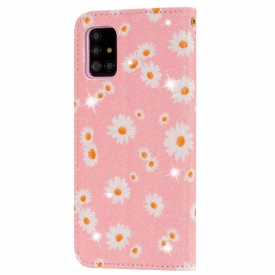Κάλυμμα Samsung Galaxy A51 5G Μαργαρίτες - Ροζ